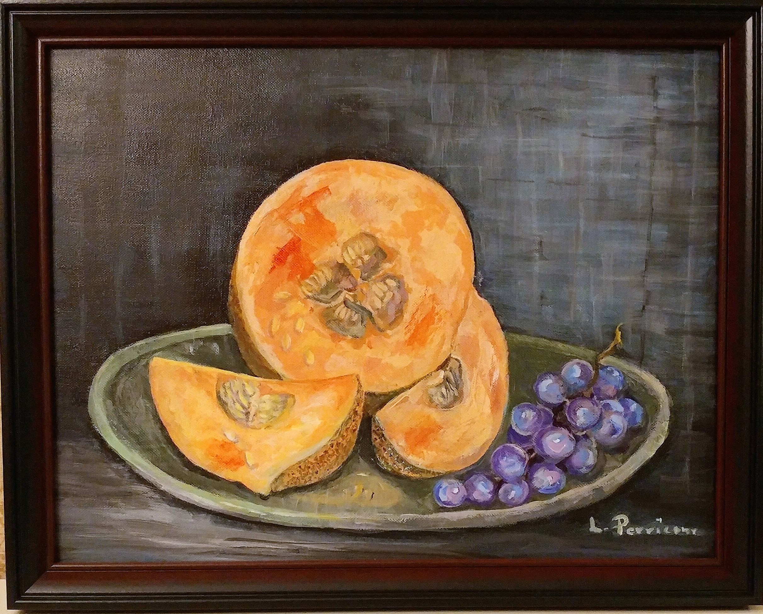 Cantelope and Grapes